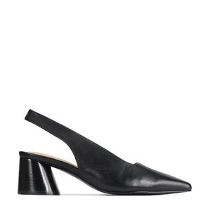 Brand New EOS Footwear Leather Slingback Heels, Black. Size 40 (US 9)
